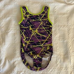 Plum practicewear leotard, Child Large
